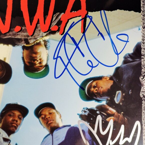 Ice Cube Yella Signed NWA Straight Outta Compton 20th Vinyl Record Album Beckett - Picture 9 of 13